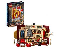 LEGO 76409 Harry Potter Estandarte de la Casa Gryffindor, Sala Común del Castillo de Hogwarts o Cuadro de Pared, Juguete de Viaje, Set Coleccionable