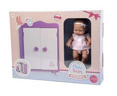 Falca- Armario DE Madera Mini Baby COQUET 28 CM con MUÑECO, Multicolor (28006)