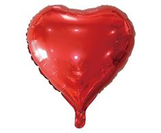 Idena 38213 - Globo de foil corazón, tamaño aprox. 43 cm, sin relleno, apto para helio y aire, Día de San Valentín, Día de la Madre, cumpleaños, boda, declaración de amor, decoración, globo de helio