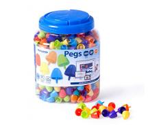 Miniland- Pegs 20 mm (650 Piezas) -Bright Colors Jugar con mosaicos. (31849)