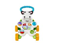 Fisher-Price Cebra parlanchina primeros pasos, andador correpasillos bebé +6 meses (Mattel GXC34)
