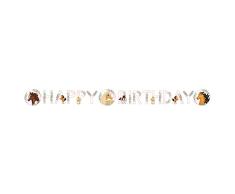 amscan 9909878 - Guirnalda de cumpleaños con Texto Happy Birthday, diseño de Caballo, tamaño 180 x 15 cm, decoración para Colgar, cumpleaños Infantil, Guirnalda de Letras, pancartas, Fiesta temática