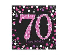 Amscan International 9901745 33 cm servilletas color rosado