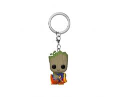 Funko Pop! Keychain: Marvel - Guardians of The Galaxy - Groot con Cheese Puffs - Groot Shorts - Collectable Vinilo Mini Figure Llavero Novedoso - Relleno De Calcetín - Idea De Regalo - Fans De TV