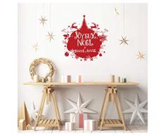 Etiqueta de la pared de navidad | Wall Art Christmas BallFeliz Navidad y Feliz Año Nuevo - Decoración de pared Fiestas de Navidad para sala de estar Cocina y dormitorio | 30 x 30 cm