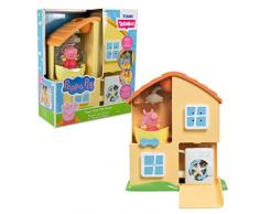 Bizak E73415 Casita de Peppa Pig Juguete de Baño, Diferentes Estancias, Juegos de Formas, Ducha y Otras Sorpresas, 1 Figura Incluida y 3 Ventosas, Recomendado a Partir de los 3 años, Multicolor