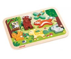 Janod - Chunky Puzzle de madera, Bosque (J07023)