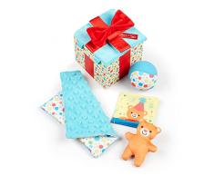 Melissa & Doug Juguete para bebés de caja de regalos de sorpresa de madera, Juguete para bebé y primera infancia, Caja de Regalo de Bienvenida, Juguete sensorial, 6 meses, Regalo para bebé y niña