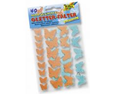 Folia 23793 - Pegatinas de espuma de mariposas color naranja/azul [Importado de Alemania]