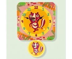 Dida - Reloj de Pared para niños - Turones - Reloj de Pie para Niños de Madera