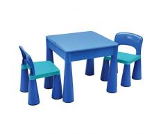 Liberty House LH899B Juego de mesa y 2 sillas infantiles, color Azul