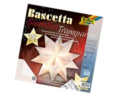 Folia 800/3030 DIY kit Bascetta- Set creativo de estrellas (30 x 30 cm) (32 hojas de papel transparente color blanco) [Importado de Alemania]