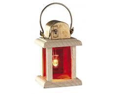 Kahlert Licht LED Linterna con Madera, sin Cables, Burn Time Aproximadamente 50 Horas, 6 CM