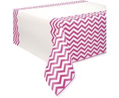 De plástico rosa caliente Chevron Mantel, de 9 pies x 4.5ft