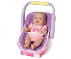 JC TOYS- Muñeca Lots to Love Babies de 36 cm de Vinilo Suave, Incluye Silla Multi posición para pasear, Tiene cinturón, Ideal para Jugar, Rosa y Morado, diseñado por Berenguer, 2 años