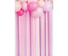 Talking Tables-Paquete de 7 serpentinas de papel rosa para fiestas | Decoraciones de cumpleaños en colores pastel para niñas, mujeres, cortina de fondo de pared para fotos, gallina, (ROSE-STREAMER)