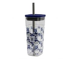 Stor Vaso Cube Alto de plástico con Pajita de Acero Inoxidable - 540 ml de Harry Potter