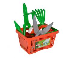 Simba 107134088 Jardín Verde en Cesta Juego de Herramientas de jardín