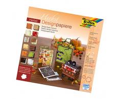 Folia 10449 – Diseño Bloc de papel de otoño, 30.5 x 30.5 cm, 12 hojas), colores surtidos