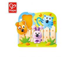 Hape- Puzzle encajable Animales Nariz Grande, Color nd (E1309)