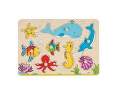 Goki 57953 - Puzzle con forma de animales marinos (8 piezas)