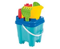 Ecoiffier- Cubo de Playa Castillo, con Regadera y Accesorios, Multicolor (Simba Toys 617)
