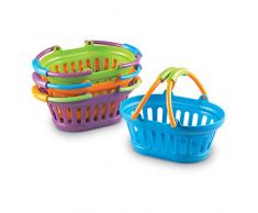 Learning Resources- Pila de cestas New Sprouts, Set de 4, Color (LER9724-4)