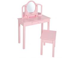 roba-kids - Coqueta con taburete, color rosa (Roba Baumann 450180)
