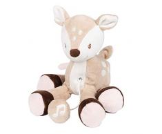Nattou Mini Peluche Musical del Ciervo Fanny, Canción de cuna La-Le-Lu, Fanny y Oscar, Beige/Blanco