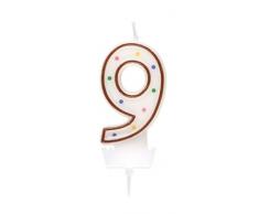 Idena 58369 - Vela de número, vela de pastel, vela de pastel, decoración, velas, cumpleaños, aniversario