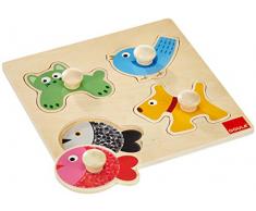 Goula Puzzle de madera con pivotes grandes para mejor agarre de los bebes