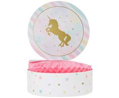 Creative Convertting 8C329310 - Centro de Mesa (30 x 23 cm), diseño de Unicornio, Multicolor