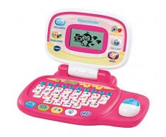 VTech Pequeordenador, Juguete para aprender en casa, ordenador infantil con más de 20 actividades que enseñan letras, números, animales, lógica y música, color rosa (80-155457)