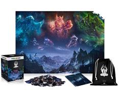 Skyrim: 10th Anniversary | Puzzle 1000 Piezas | Incluye póster y Bolsa | 68 x 48 | Videojuego | Rompecabezas para Adultos y Adolescentes | para Navidad y Regalos | Decoración