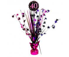 Amscan, 9900599. Centro de mesa, celebración de 40º cumpleaños, 33 cm