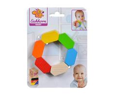 Eichhorn Sonajero Hexagonal para bebé 100017037, Juguete de Agarre geométrico para fomentar Las Habilidades motrices de Colores, de Madera de Haya certificada FSC 100 %, a Partir de 3 Meses