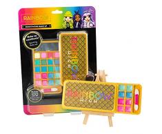 Nice Group High Smartphone, Set de Maquillaje Infantil con Sombra de Ojos, Brillo de Labios, Aplicador y Espejo, Estilo Rainbow Girls, Multicolor, One Size (97012)