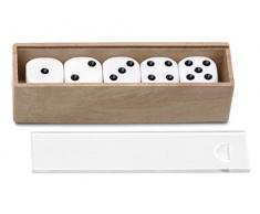 Cayro - 5 Dados Puntos 16 mm - Accesorio de Juego de Mesa Fácil De Usar - Incluye Caja De Almacenamiento -