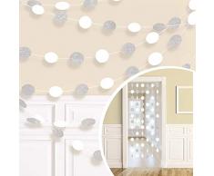 Amscan International - 672424 - 08 2,13 M blanco brillante con cadena decoración