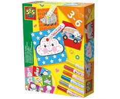 SES Creative Estampación con rotuladores SES - Rotuladores (Alrededor, Punto con Formas, 3 año(s), 6 año(s), Niño, Países Bajos)