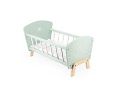 Janod - Cuna Zen de Madera FSC - Juego de Imitación - Cunita para Muñeca con Almohada Conejo y Manta - Accesorio Pepona - A Partir De 3 Años, J05902