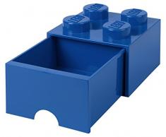 Room Copenhagen-Lego Ladrillo 4 pomos, 1 cajÃ³n, Caja de almacenaje apilable, 4,7Â l, Color 023-bright Blue, 12,5 x 12,5 x 18 cm 40051731