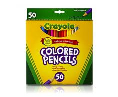Crayola 50 lápices de colores, proyectos artísticos y colorear