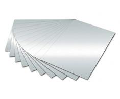 Folia 6161 - cartulinas Plateado 50 x 70 cm cartón de 300 G/qm, 10 Hojas