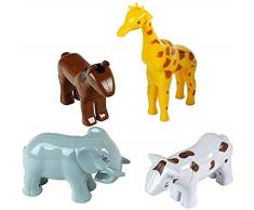 Theo Klein-66 Funny Puzzle Con 8 Animales Magneticos, Edad 1+, Con 2 x Jirafa, Elefante, Caballo Y Vaca, Multicolor (0066)