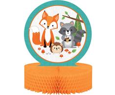 Creative Party 344411 Wild One Woodland Animals Mesa de Centro (1 Unidad), Multicolor