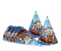 Atosa-Atosa-8443-gorro Pirata 16cm Carton 6 Unidades, Color Azul (8443)