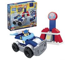 Mattel MEGA Bloks La Patrulla Canina Coche de policía de Chase Bloques de construcción con personajes, juguete para niños y niñas +1 año (Mattel GYJ00)
