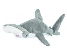 Wild Republic-22486 Peluche Tiburón Martillo Cuddlekins, Color Gris/Blanco, 35_cm (22486)
