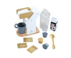 KidKraft - Kit de juguetes de madera para hacer café para cocina de juguete (accesorio para cocinas de juguete), Metálico (53538)
